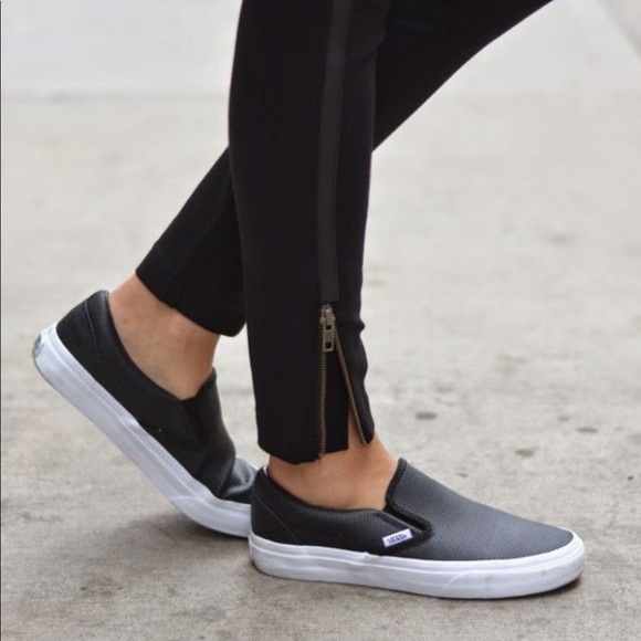 perforated leather vans